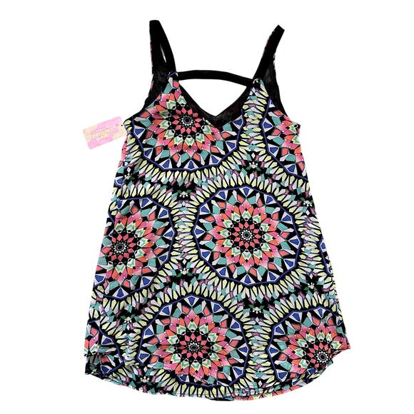 #110 Y2K Neon Tribal Print Mini Dress – Xhilaration – Size Small - Picture 2 of 3